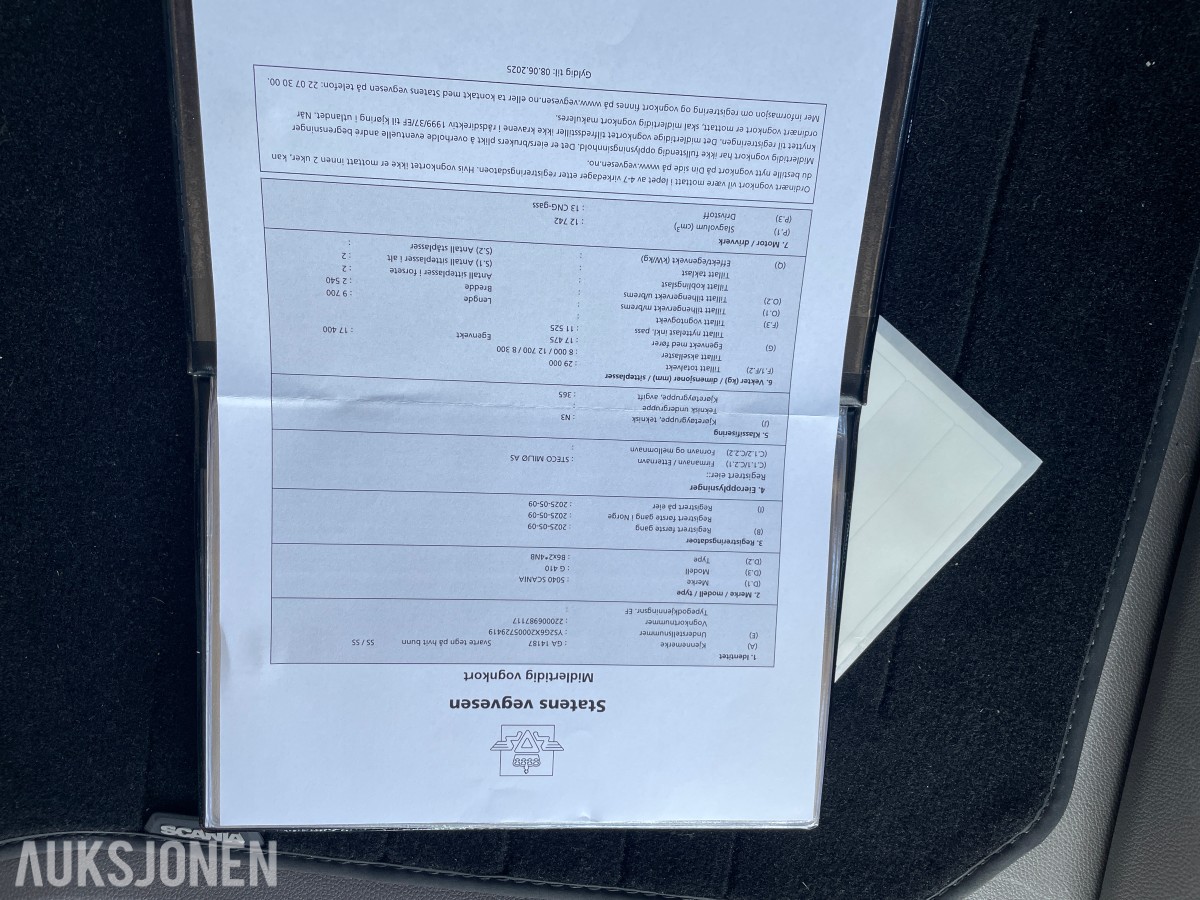 NY 2025 Scania G 410 Renovasjonsbil - Gass m/Terberg påbygg