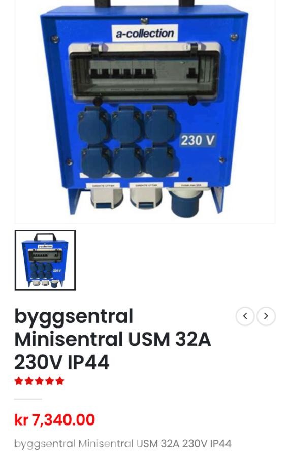 byggsentral Minisentral USM 32A 230V IP44 