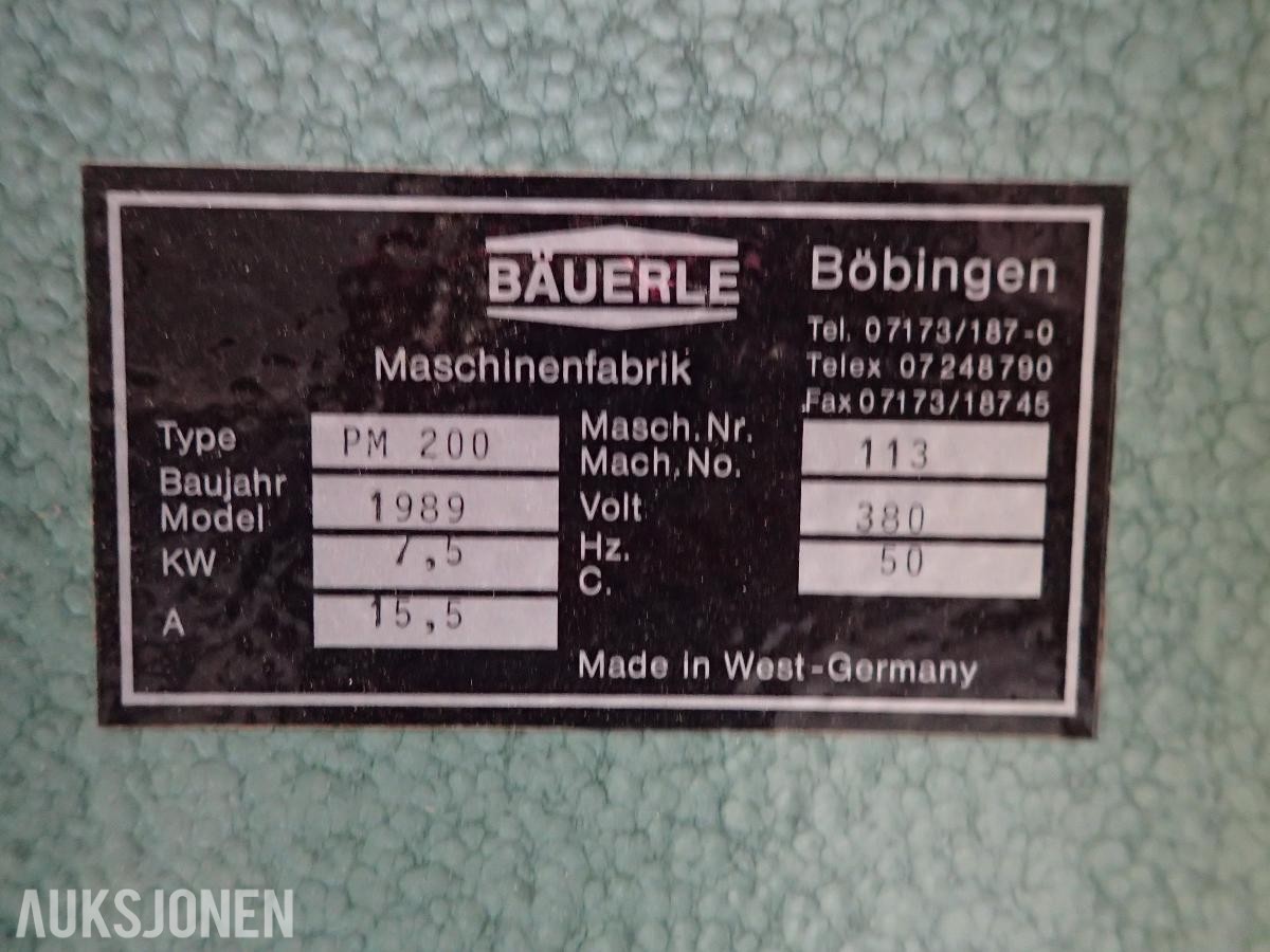 1989 Bäuerle PM 200 bordfres 