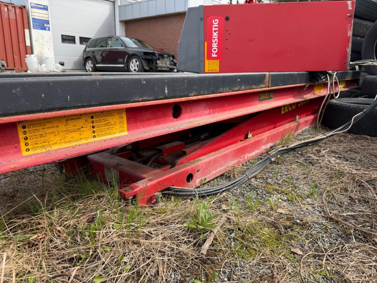 ERCO 3600 kg løftebukk / sakseløfter 400V 3FAS med kontrollboks