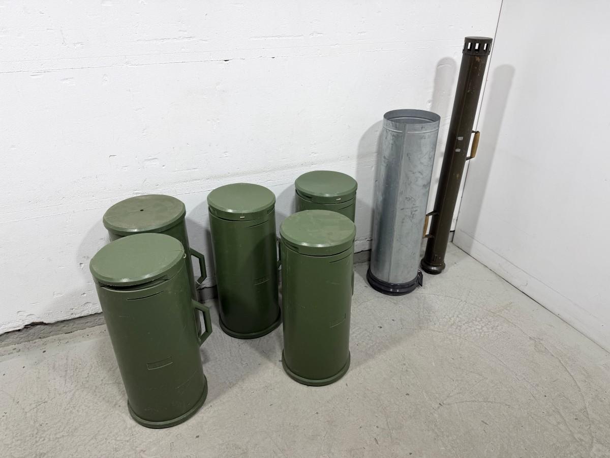 Komplett militær feltovn – teltovn med pipe og transportkasser 