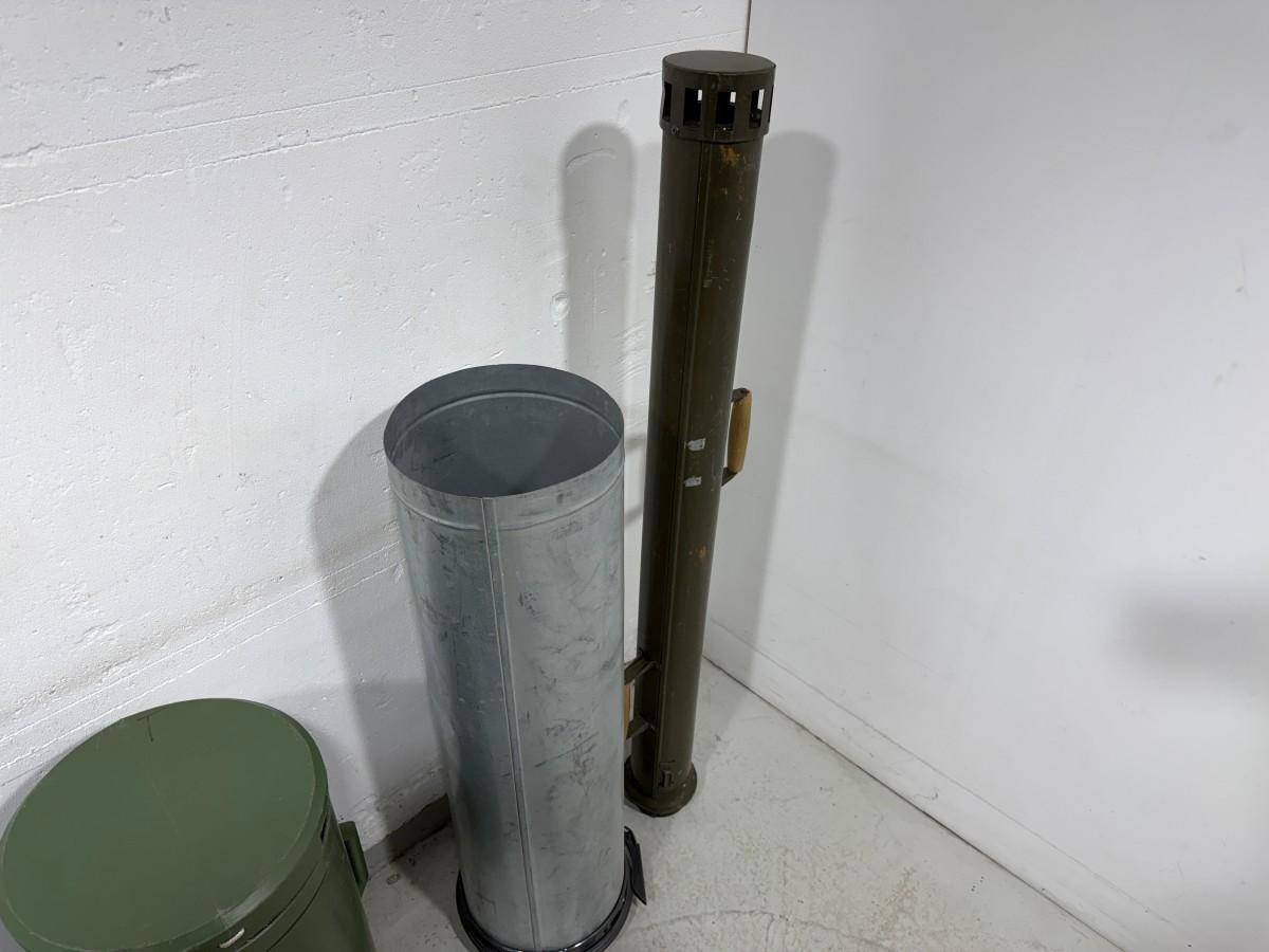 Komplett militær feltovn – teltovn med pipe og transportkasser 