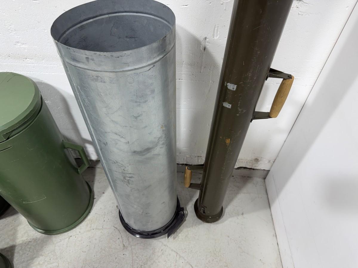 Komplett militær feltovn – teltovn med pipe og transportkasser 