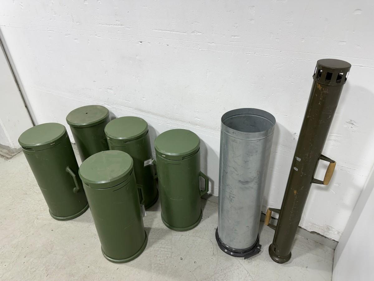 Komplett militær feltovn – teltovn med pipe og transportkasser 