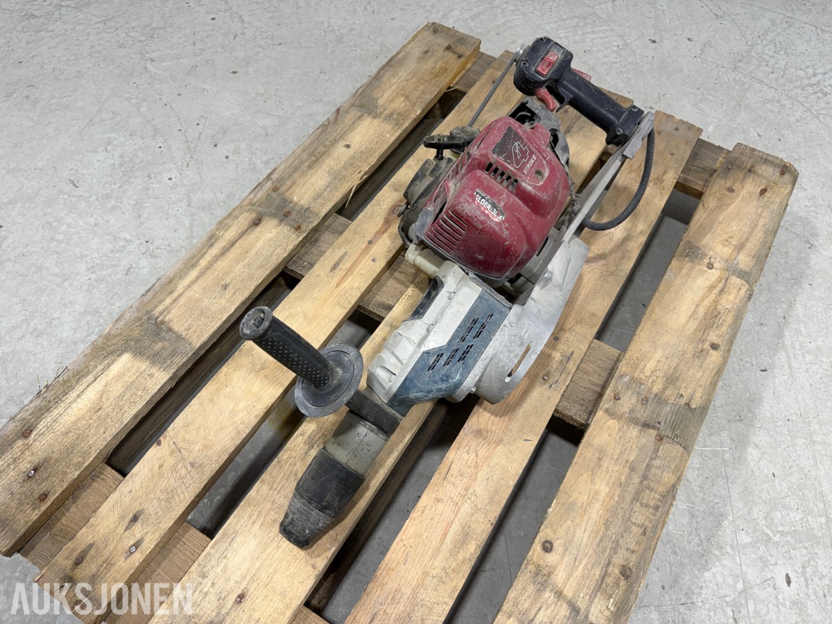 bensindrevet borhammer med Honda GX35
