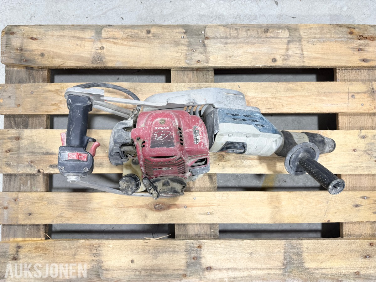 bensindrevet borhammer med Honda GX35