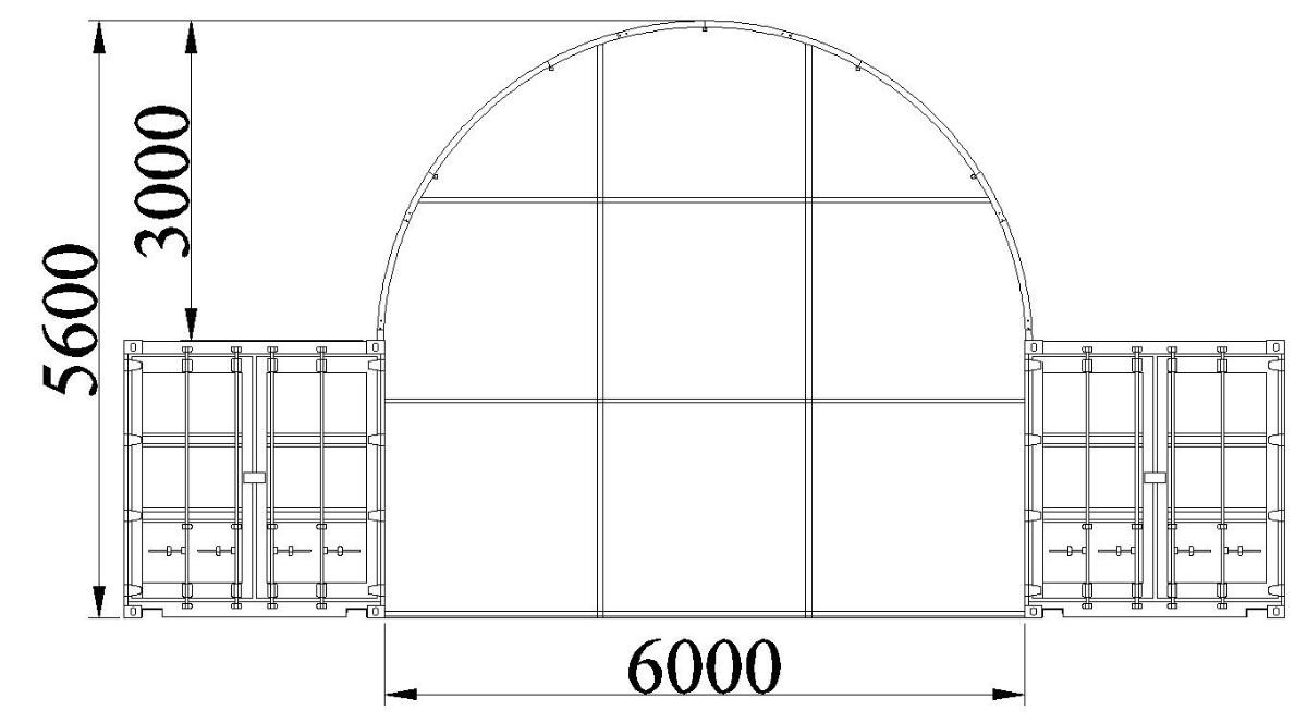 2026 Containeroverbygg i stål/PVC