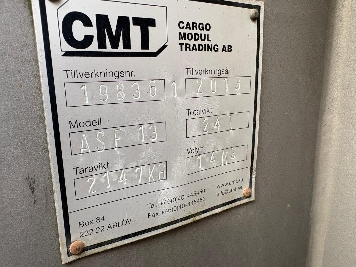 2013 CMT 14 m3 asfaltbalje på krokramme