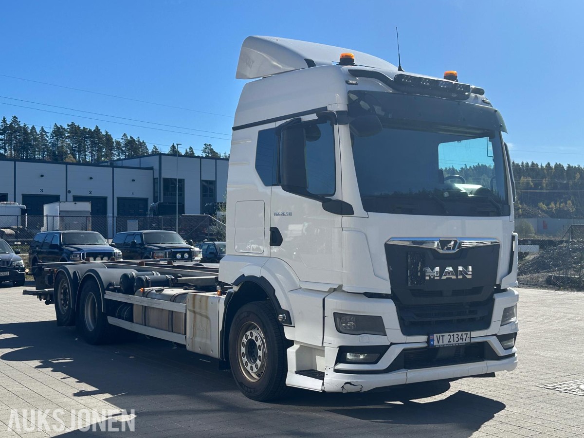 2023 MAN TGS 26.510 – Containerbil – 6x2 – Bakløft – EU-godkjent