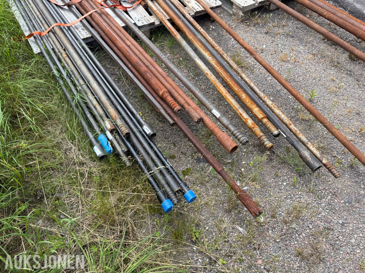 Ca 25 borstenger og borestål – Sandvik m.fl.