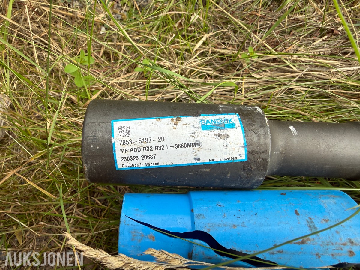 Ca 25 borstenger og borestål – Sandvik m.fl.