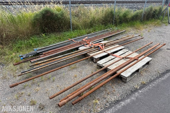 Ca 25 borstenger og borestål – Sandvik m.fl.