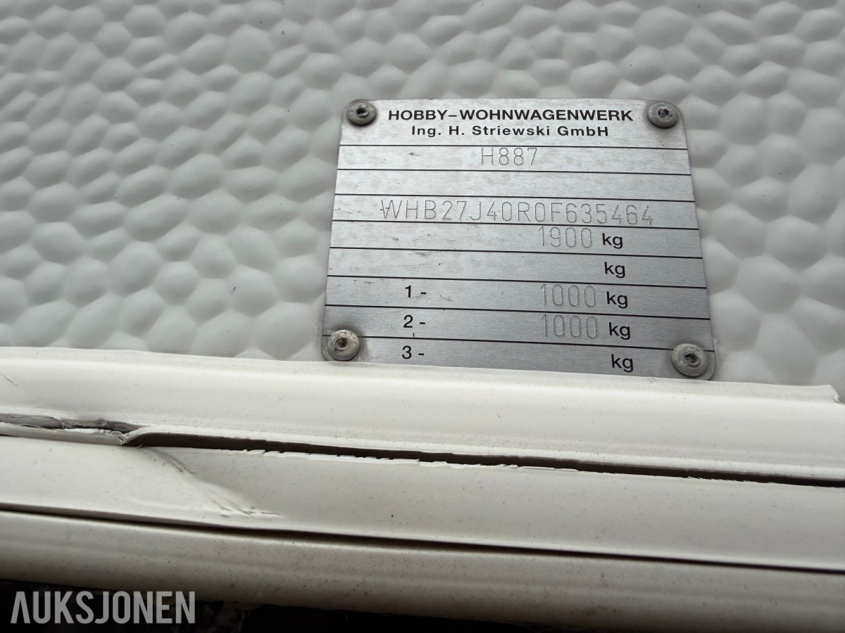 2006 Hobby Excelsior 650 UFF Campingvogn
