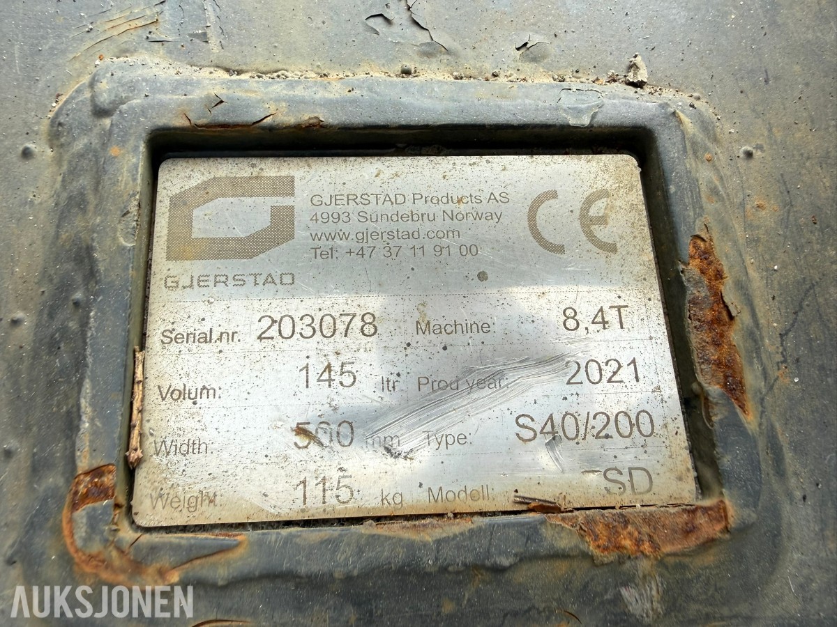 2021 Gjerstad graveskuffe S40 – 145 L - 500 mm