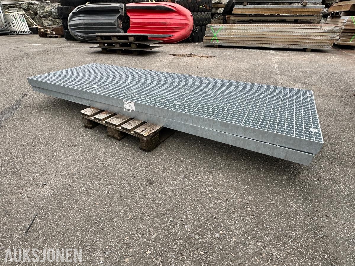 2 stk Kjørbare galvaniserte gitterrister 2784 x 960 mm