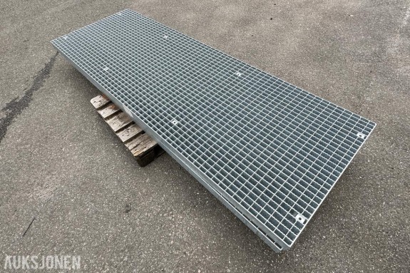 2 stk Kjørbare galvaniserte gitterrister 2784 x 960 mm