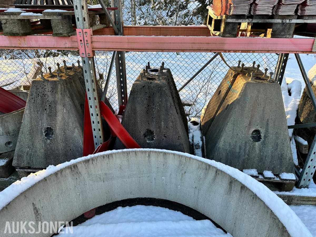 6 stk lysmastfundament - 80x60x80 - solide og klare til bruk