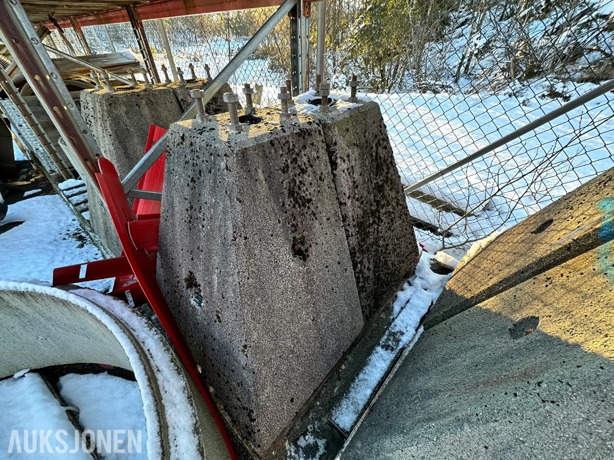 6 stk lysmastfundament - 80x60x80 - solide og klare til bruk