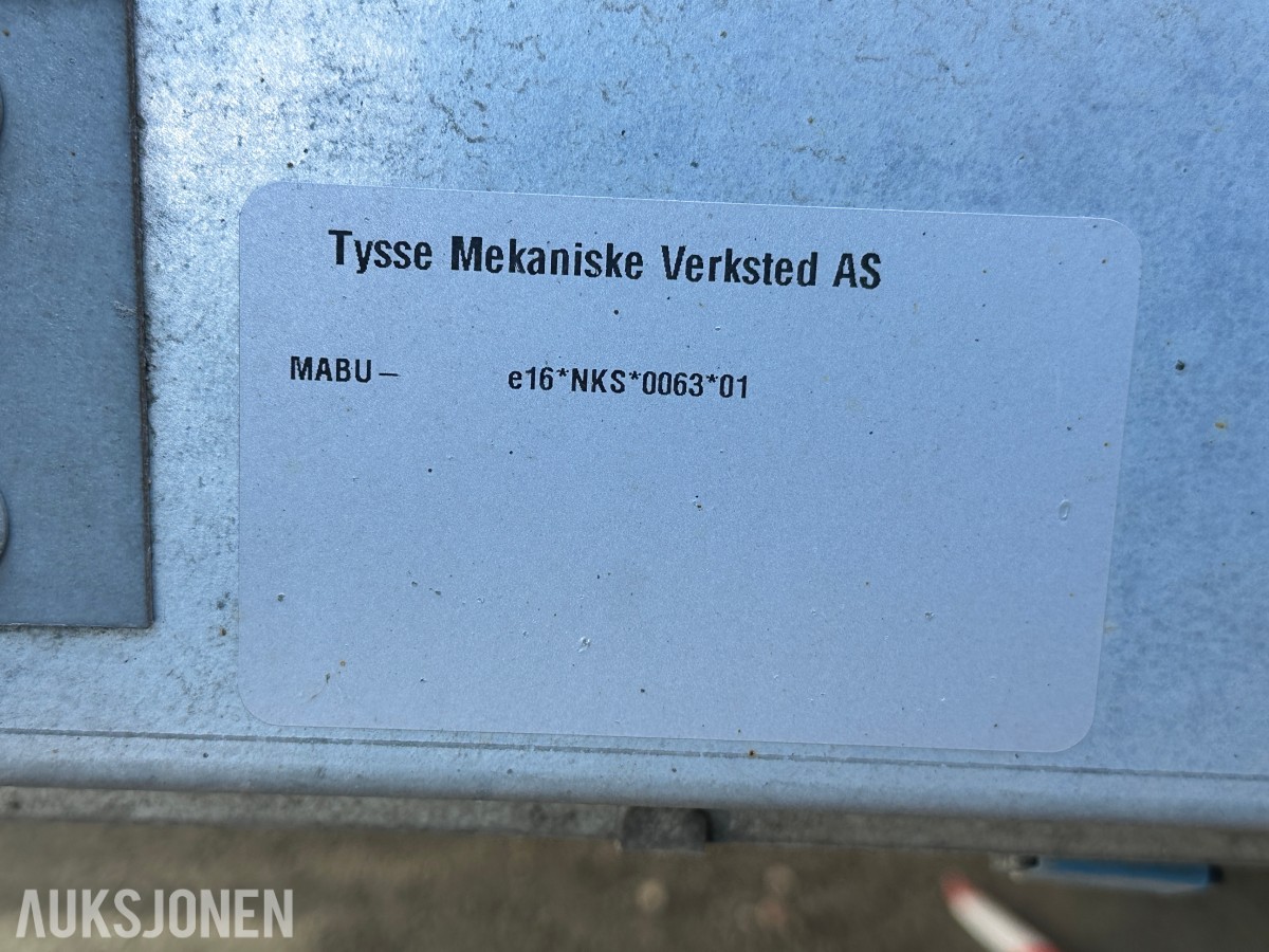 2024 Tysse 6280H00 tilhenger – 1300 kg – høye karmer/netting