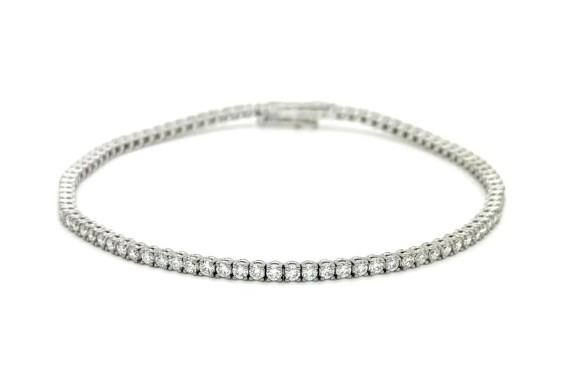 3ct Tennisarmbånd med diamanter i 585 HG - TIL HERRE (20 CM) - VEIL KR: 50.000,-