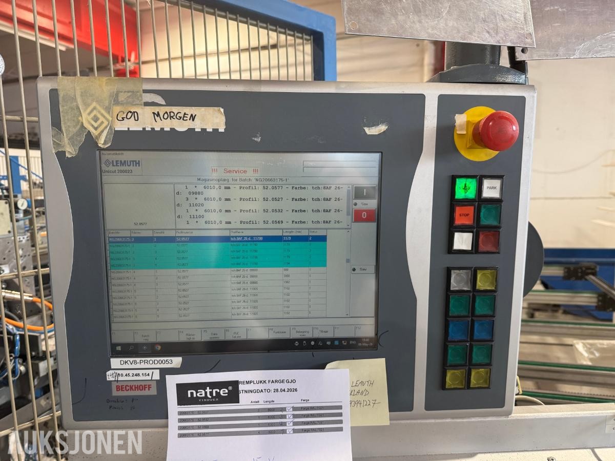 Lemuth Gmbh Saganlegg for klipping av aluminiumsprofiler
