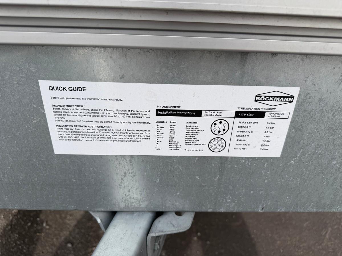 2025 Böckmann Kapellhenger 3.500 kg – Stor lastekapasitet