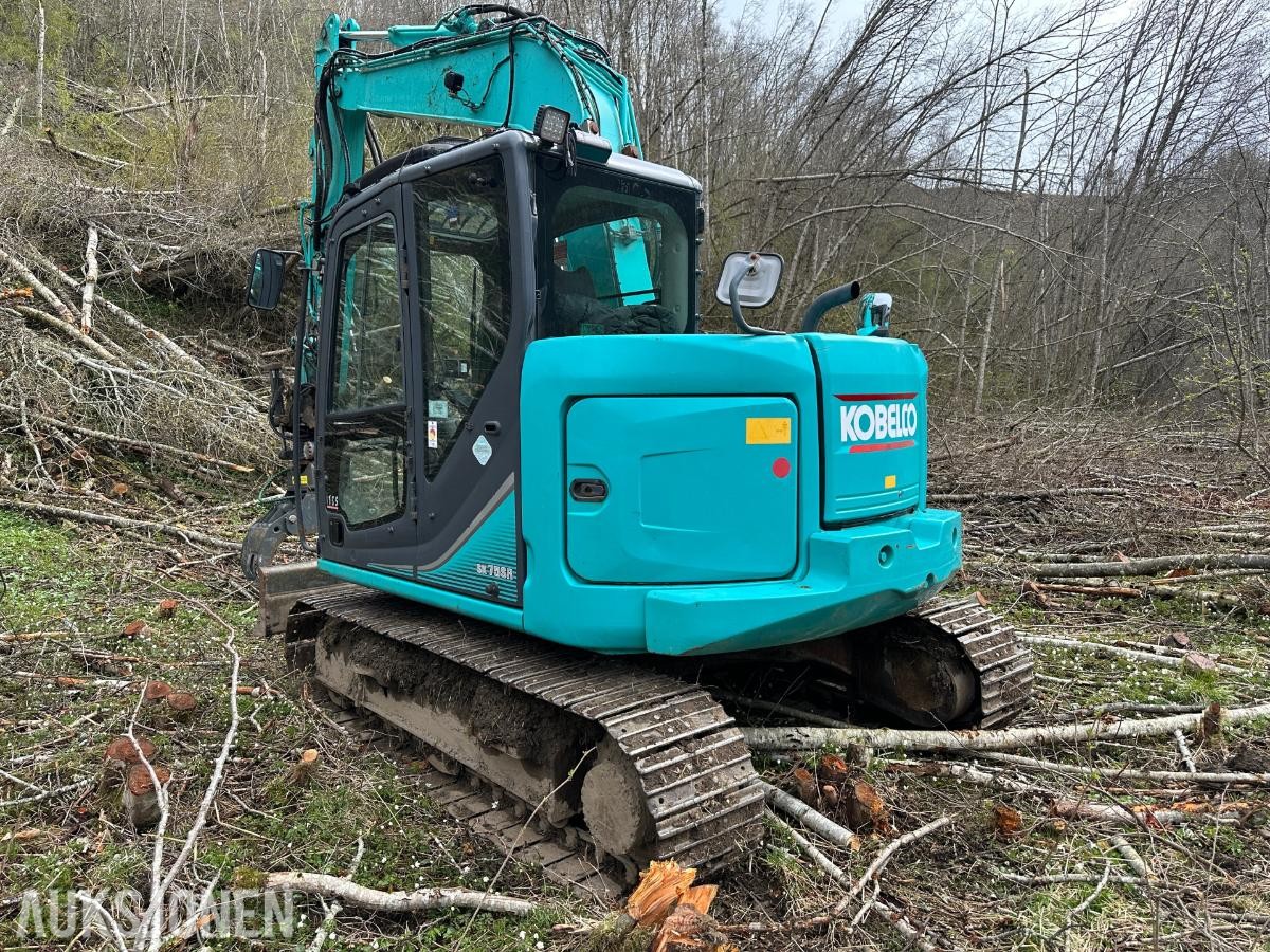 2015 Kobelco SK75SR Gravemaskin | Rotortilt, tømmerklype og pusseskuffe |