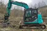 2015 Kobelco SK75SR Gravemaskin | Rotortilt, tømmerklype og pusseskuffe |