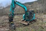 2015 Kobelco SK75SR Gravemaskin | Rotortilt, tømmerklype og pusseskuffe |