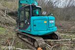 2015 Kobelco SK75SR Gravemaskin | Rotortilt, tømmerklype og pusseskuffe |