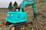 2015 Kobelco SK75SR Gravemaskin | Rotortilt, tømmerklype og pusseskuffe |