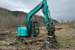 2015 Kobelco SK75SR Gravemaskin | Rotortilt, tømmerklype og pusseskuffe |