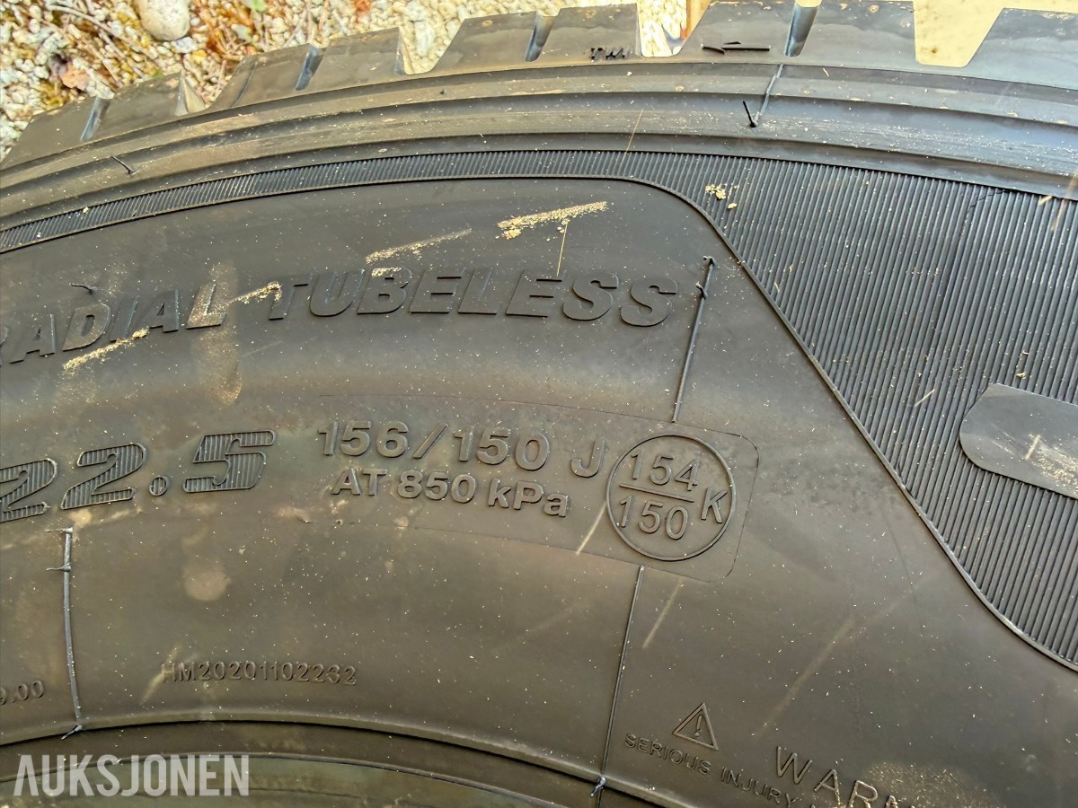 8 stk Jinju JD758 Anleggsdekk til lastebil – 315/80R22.5