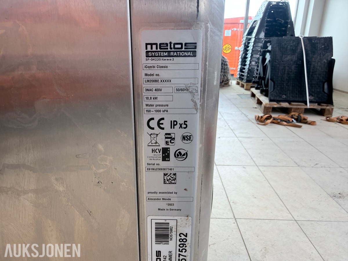 2023 Metos iCombi Classic 6-1/1 E kombiovn – 400 V 3-fase