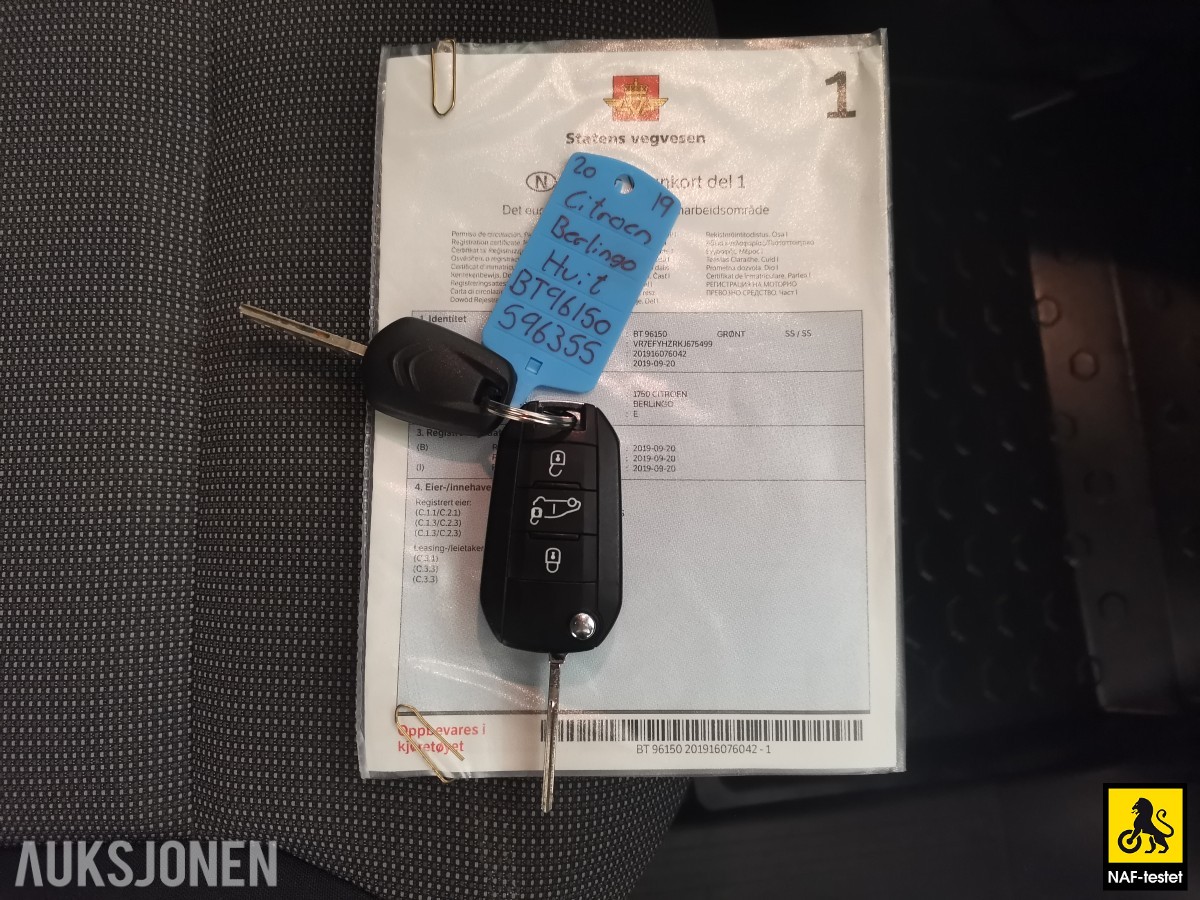 2019 Citroen Berlingo BlueHDI 131 HK L1 AUT CRUISE SKYVEDØRER BLINDSONEASSISTENT