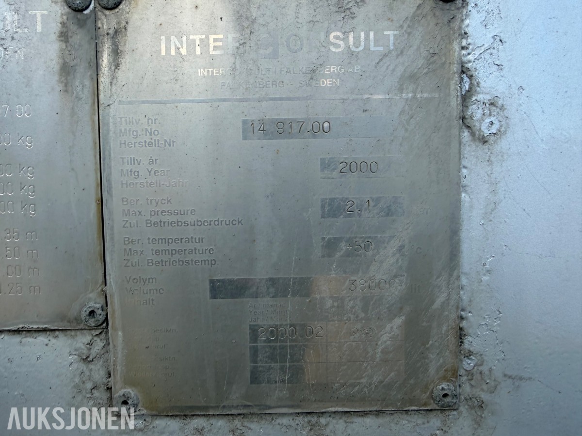 2000 Interconsult Tf3-38ca tankslep 