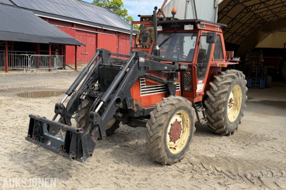 1983 Fiat 980 DT traktor med Bergsjö Trima 1620-S frontlaster og 3-punkt - Sjelden mulighet