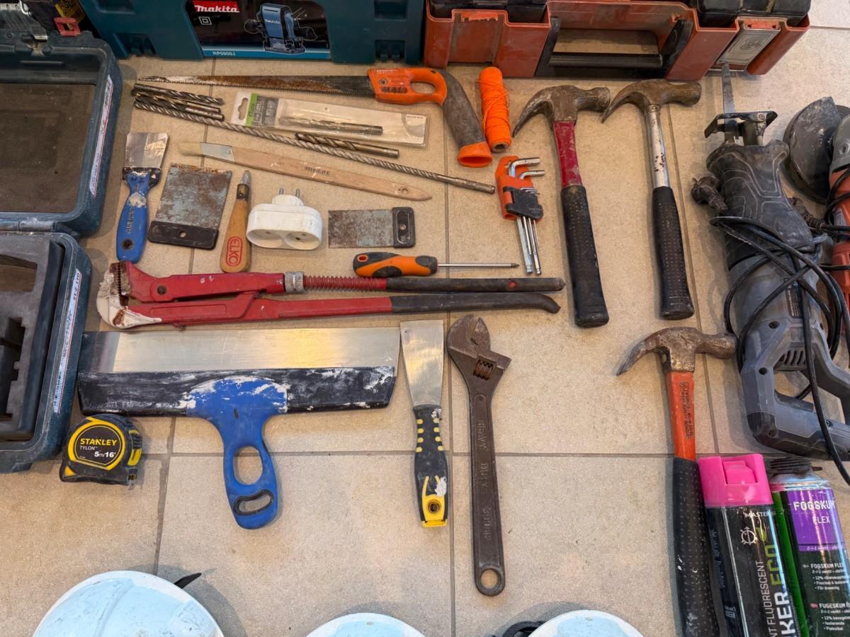 Samlet verktøypakke med Makita, Milwaukee, DeWalt, Fein, Bosch og Kärcher