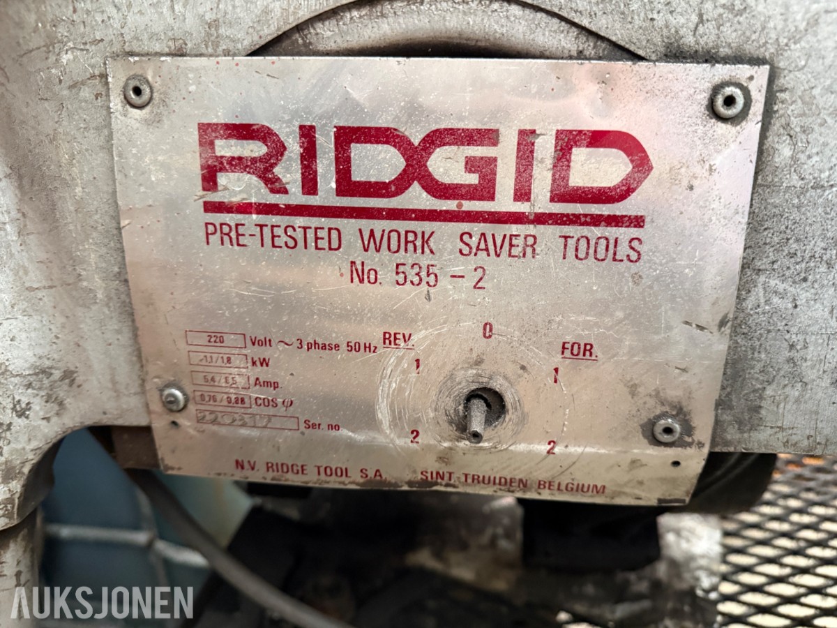 RIDGID gjengemaskin / rørgjengeapparat – modell 535-2