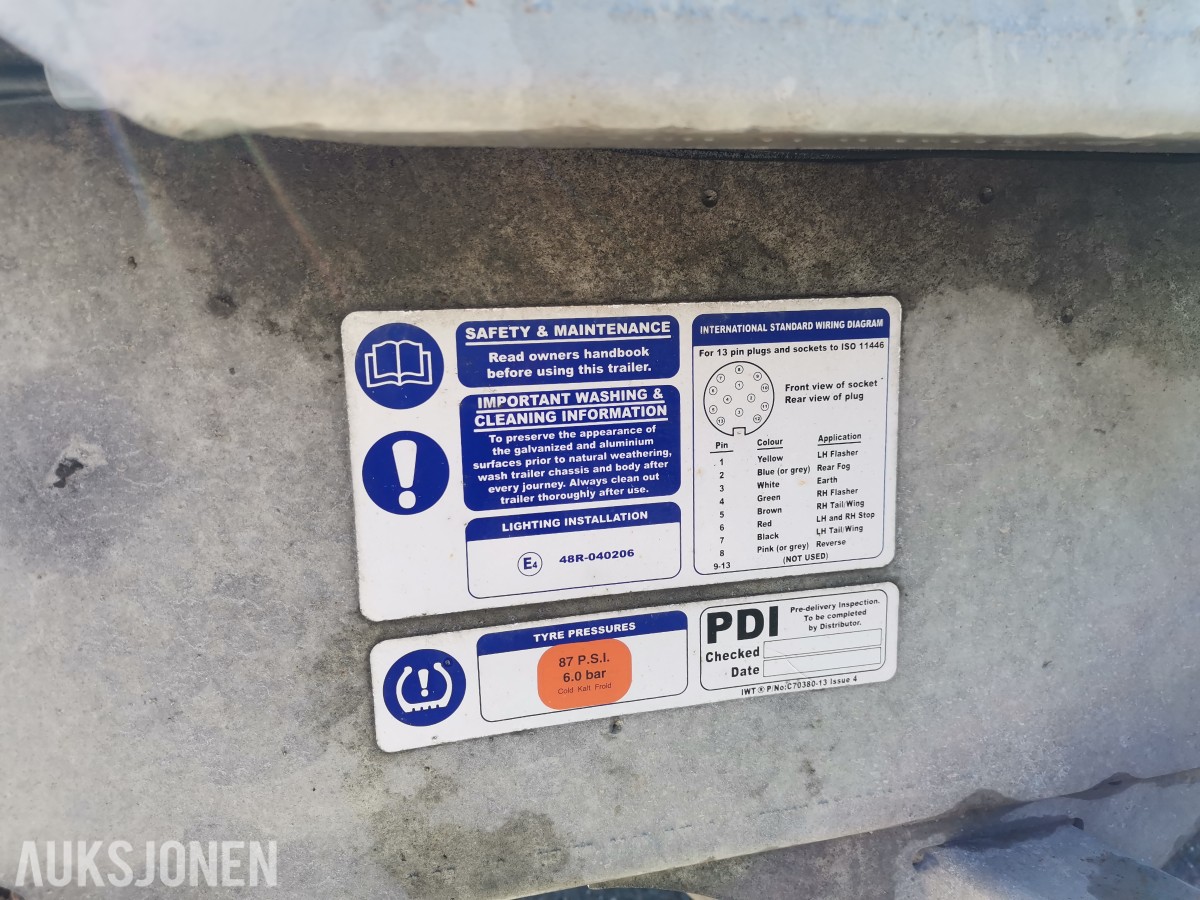 2023 Ifor Williams GH1054BT maskinhenger 3500 kg