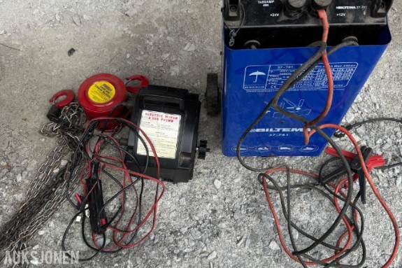 Vinsj, talje og batterilader Brukt