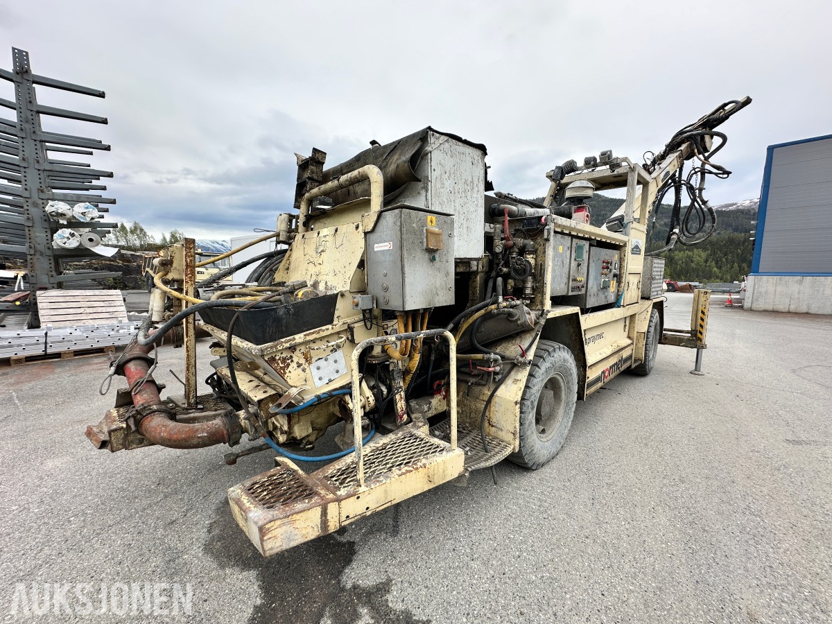 2008 Normet Spraymec 710 WPC tunnel-/sprøytebetongrigg, 4377 timer