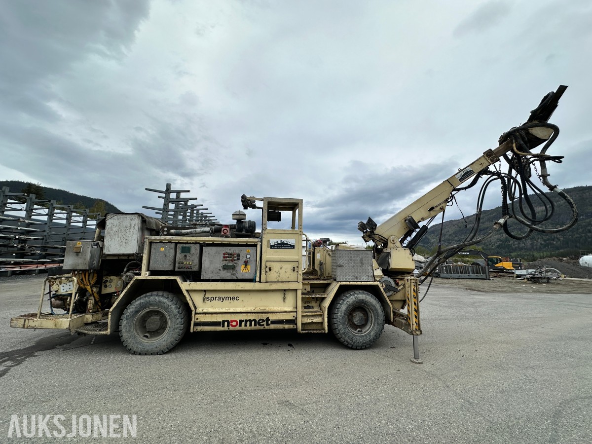 2008 Normet Spraymec 710 WPC tunnel-/sprøytebetongrigg, 4377 timer
