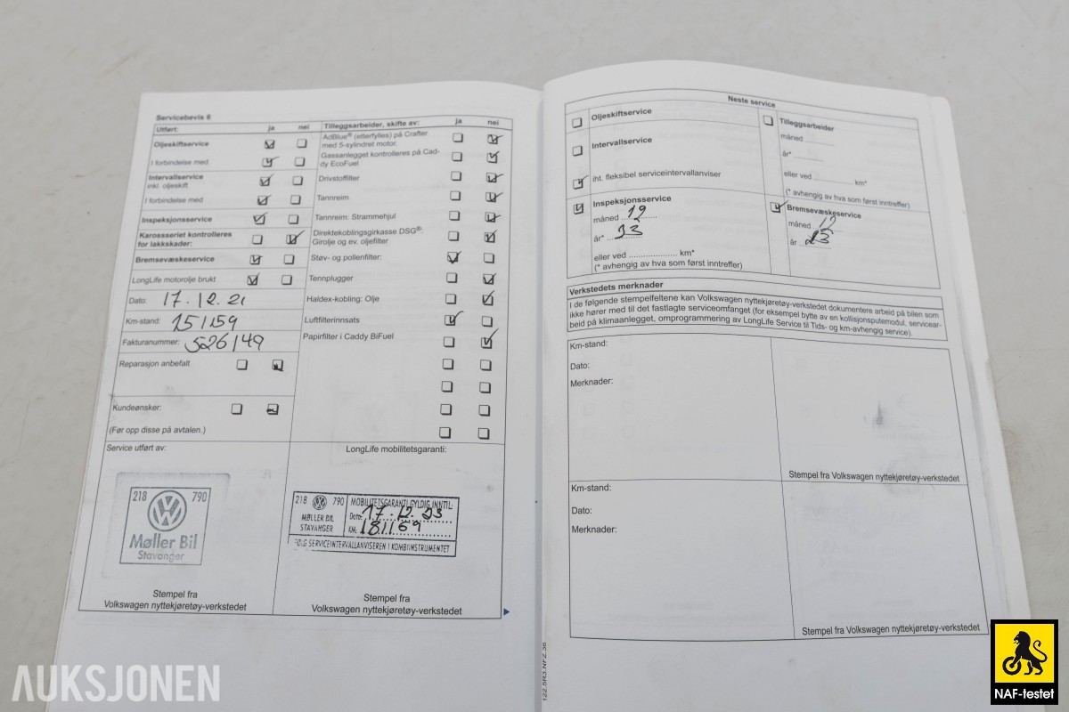 2012 Volkswagen CADDY MAXI 2.0 GASSDRIFT TILHENGERFESTE INNREDNING KUNSTLÆR