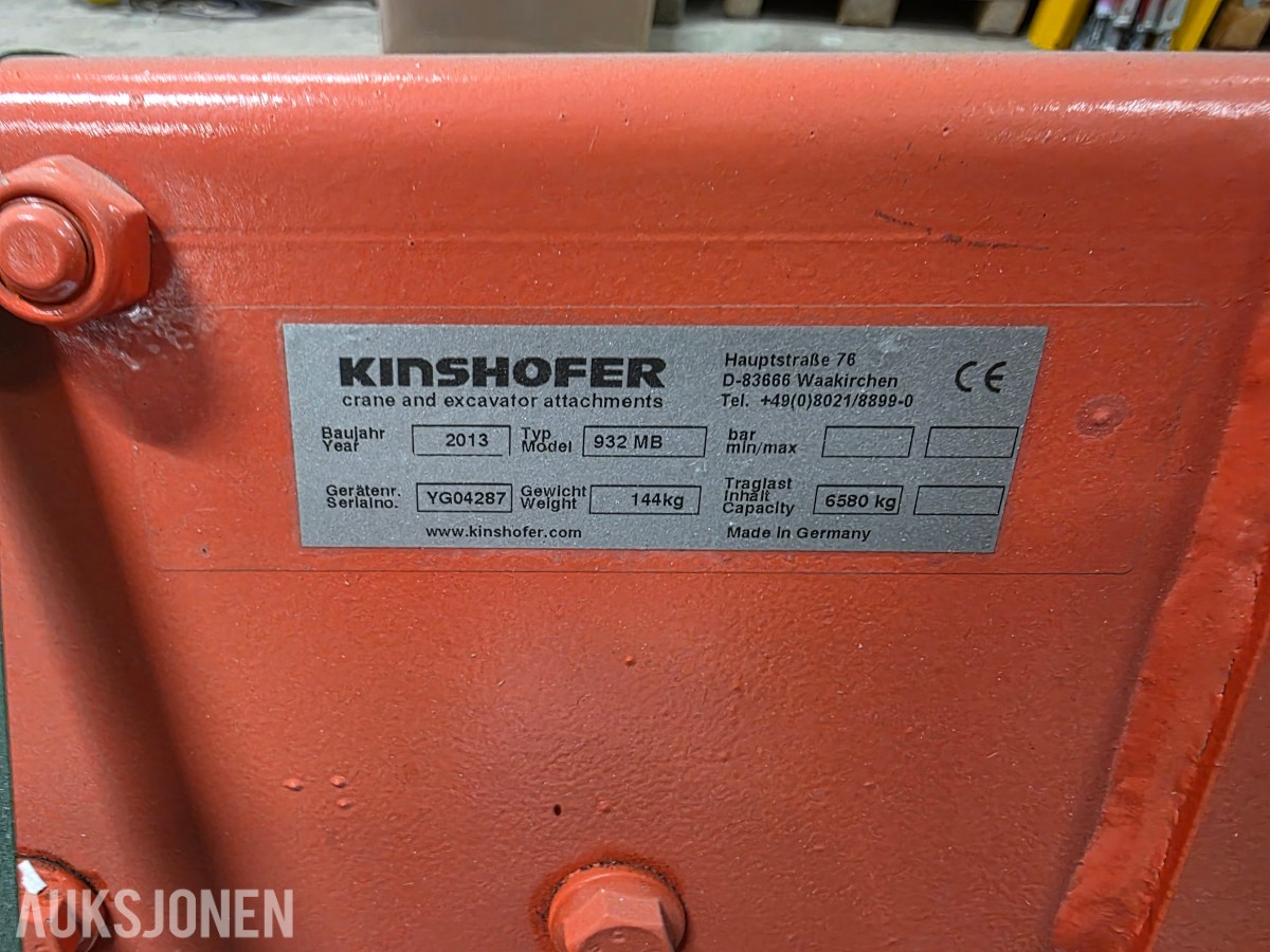 2013 Kinshofer/Palfinger Equipment 932 MB kranblokktenger 2 stk