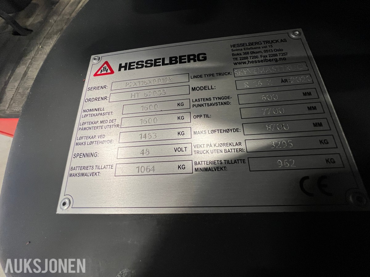 2020 Linde truck R16X