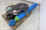 Gassflasker med argon og oksygen og tilbehør