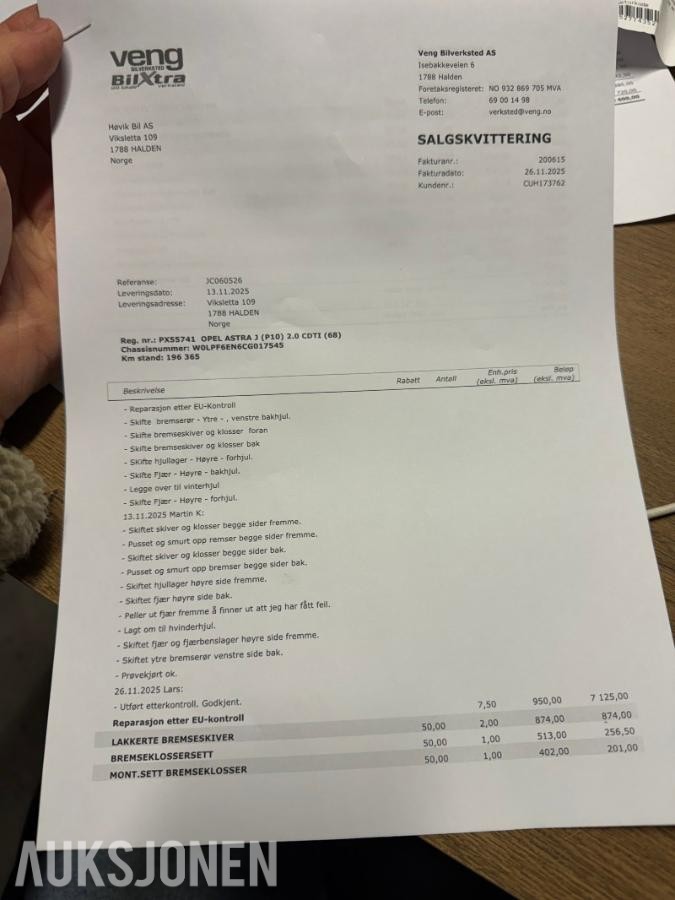 2012 OPEL ASTRA 2,0 CDTI | EU 11/2027 | NYLIG PÅKOSTET | SKINN
