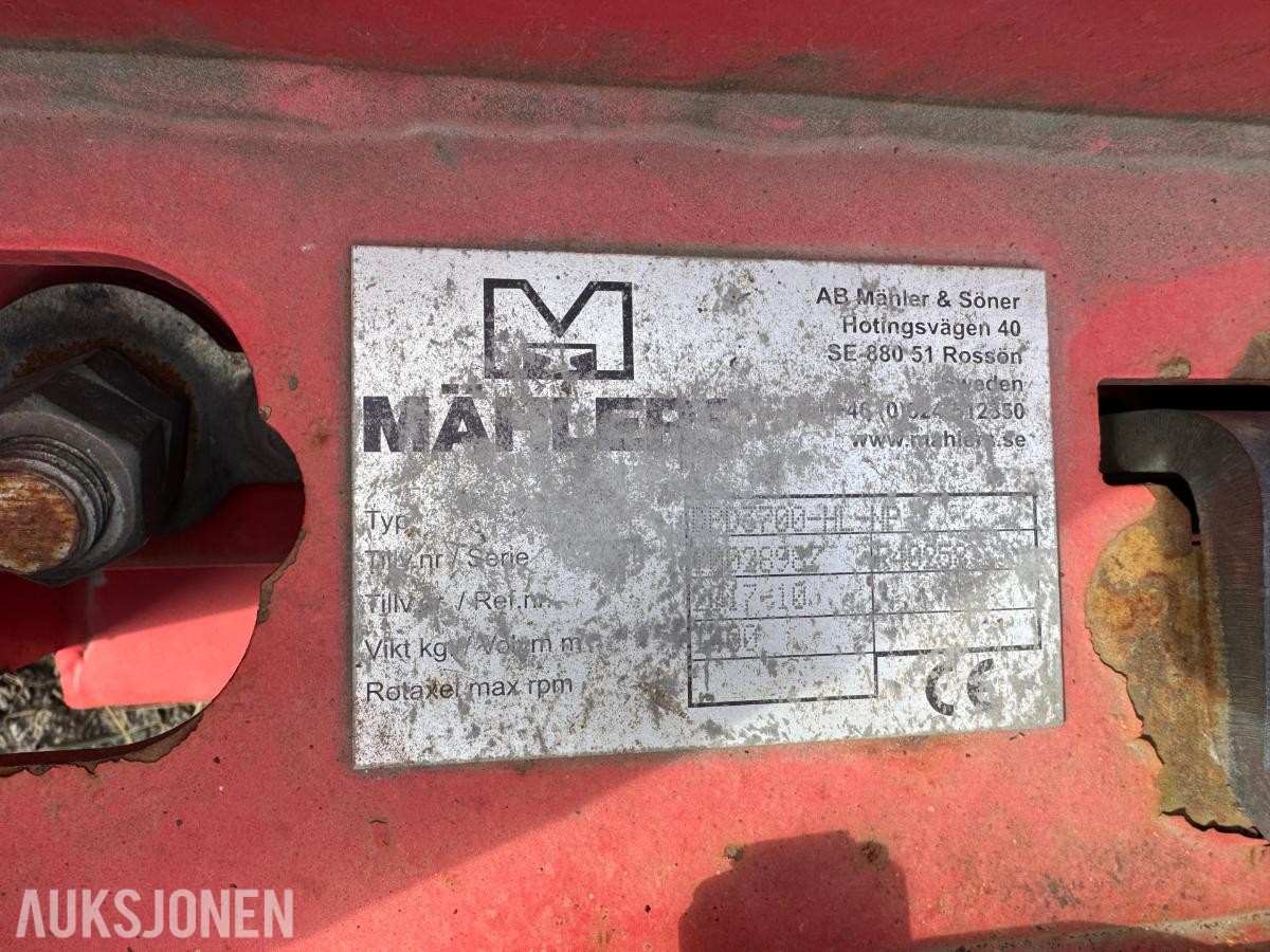 2017 MÄHLERS DPD3700-HL-NP SNØSKJÆR