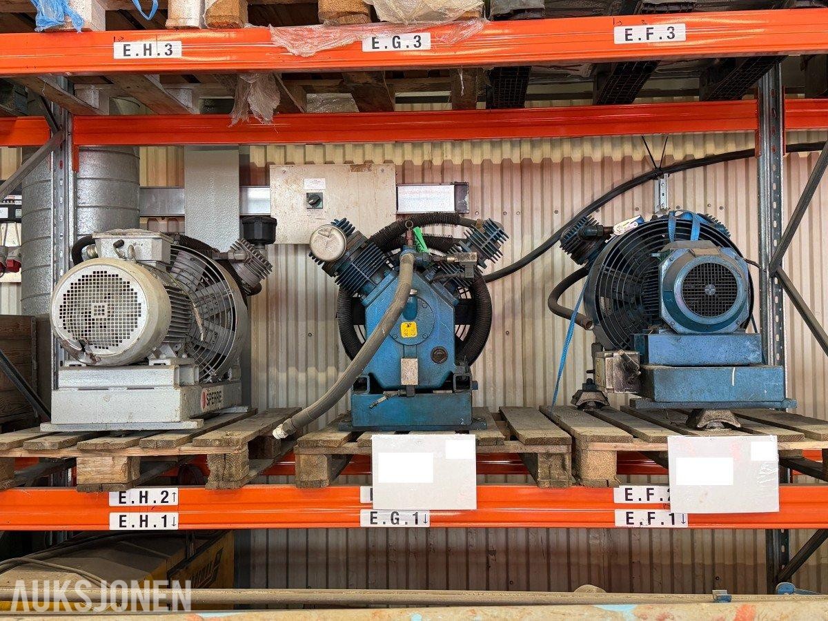 Sperre startluftkompressorer x3 selges samlet